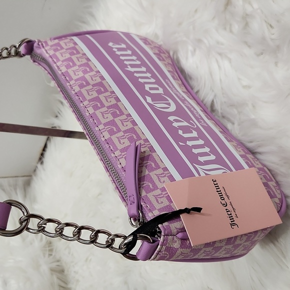 💜🔹️Juicy Couture🔹️ violet tulle fashionista shoulder bag + wallet Bundle Set - Picture 6 of 10